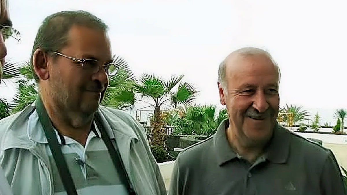 Jesús Lasso (i) junto a Vicente del Bosque