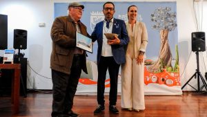 Desde la izquierda, Santiago García, Chago Melián y Desirée Díaz Torres.