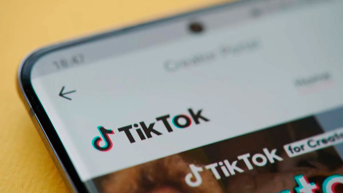 Pantalla de TikTok