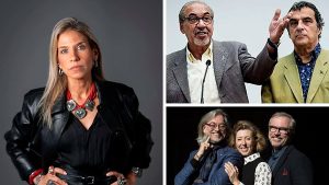 Desde la izquierda: Karina Sáinz Borgo, Gallego & Rey y Víctor-M. Amela, Ima Sanchís y Lluís Amiguet.