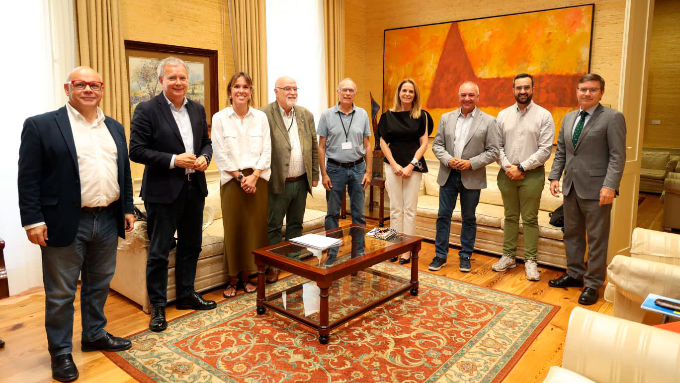 Desde la izquierda: José Miguel Barragán, Sebastián Franquis, Irene Villar, Salvador García, Manuel Negrín, Luz Reverón, Luis Campos, Raúl Acosta y Nicasio Galván. (Parlamento de Canarias)