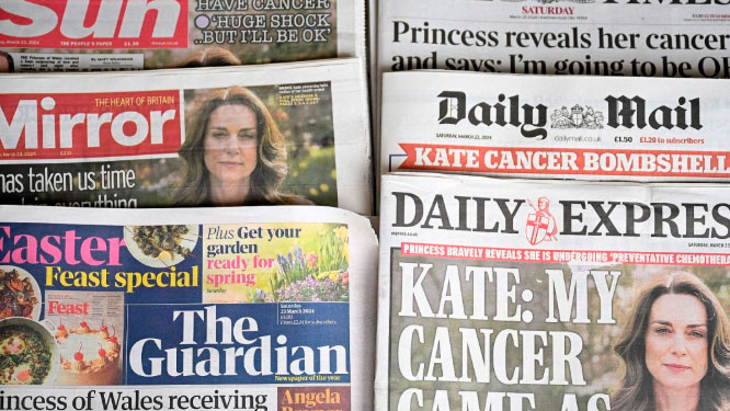 Portadas de periódicos británicos