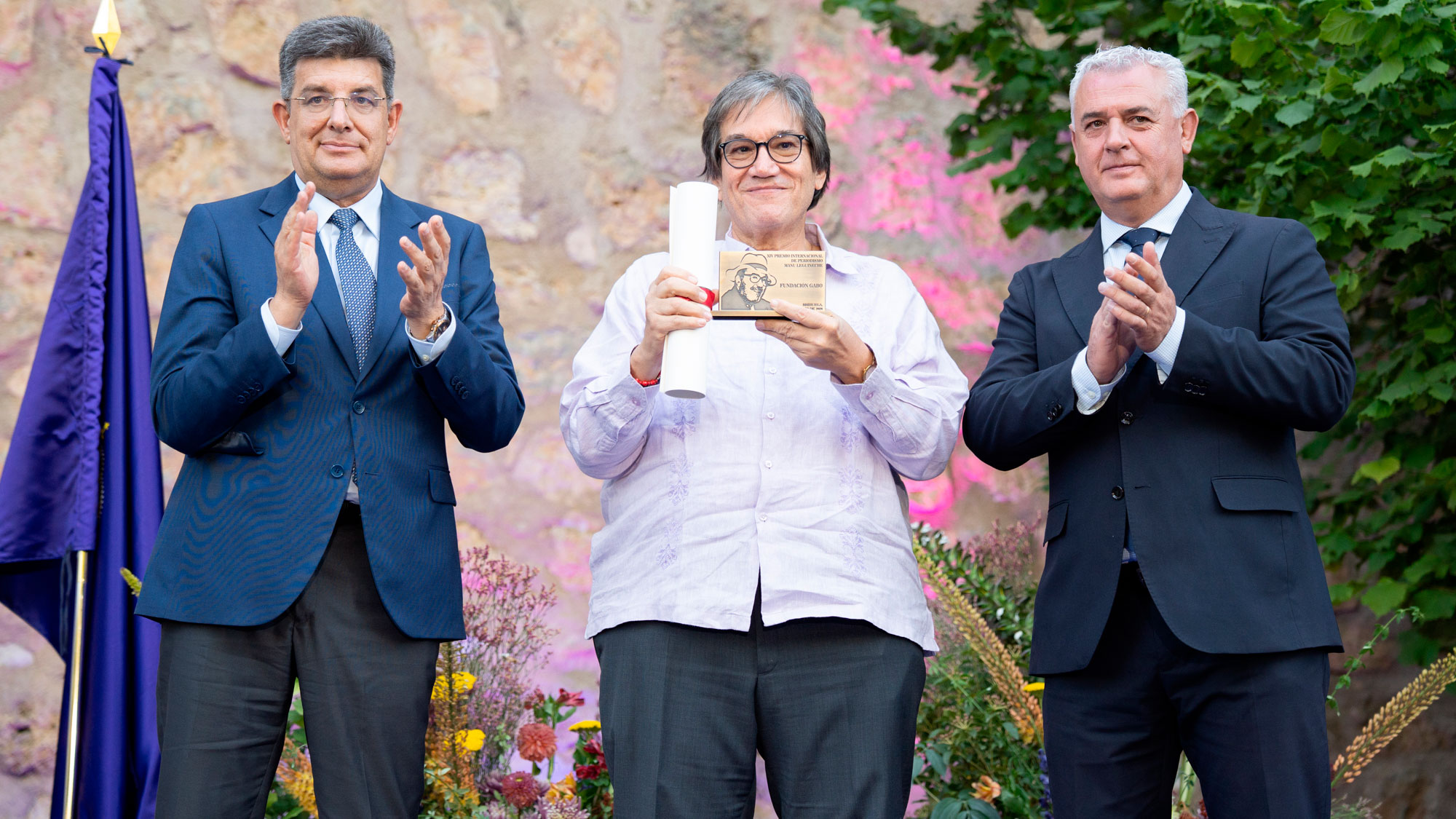 Carmelo García, Jaime Abello y José Luis Vega. (Adrián Loej / FAPE)