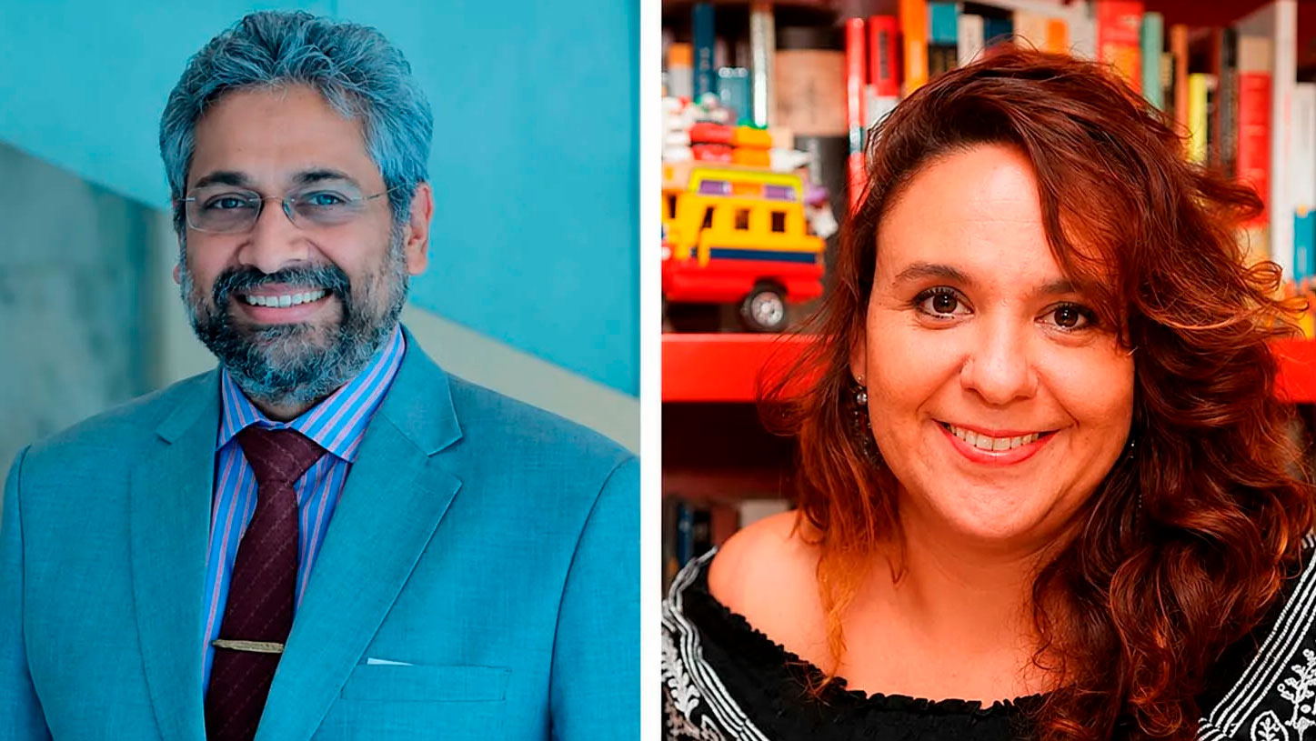 Siddharth Varadarajan y Marcela Turati