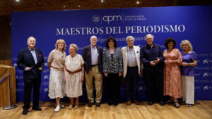 Algunos de los protagonistas de la séptima temporada del pódcast ‘Maestros del Periodismo’.